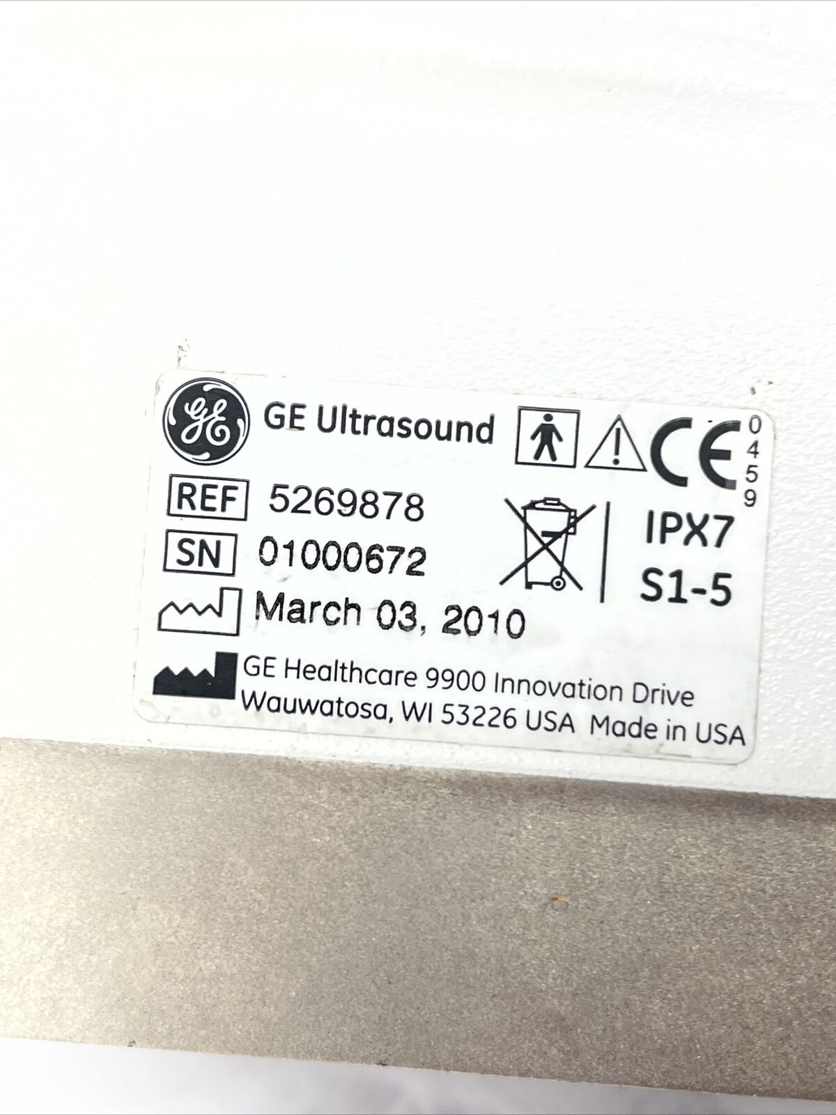 GE S1-5 ULTRASOUND TRANSDUCER PROBE