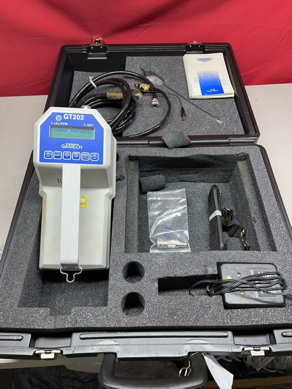 GASTECH GT 201 Portable Gas Monitor PPM H2S RS 232 OXYGEN METHANE LABORATORY KIT