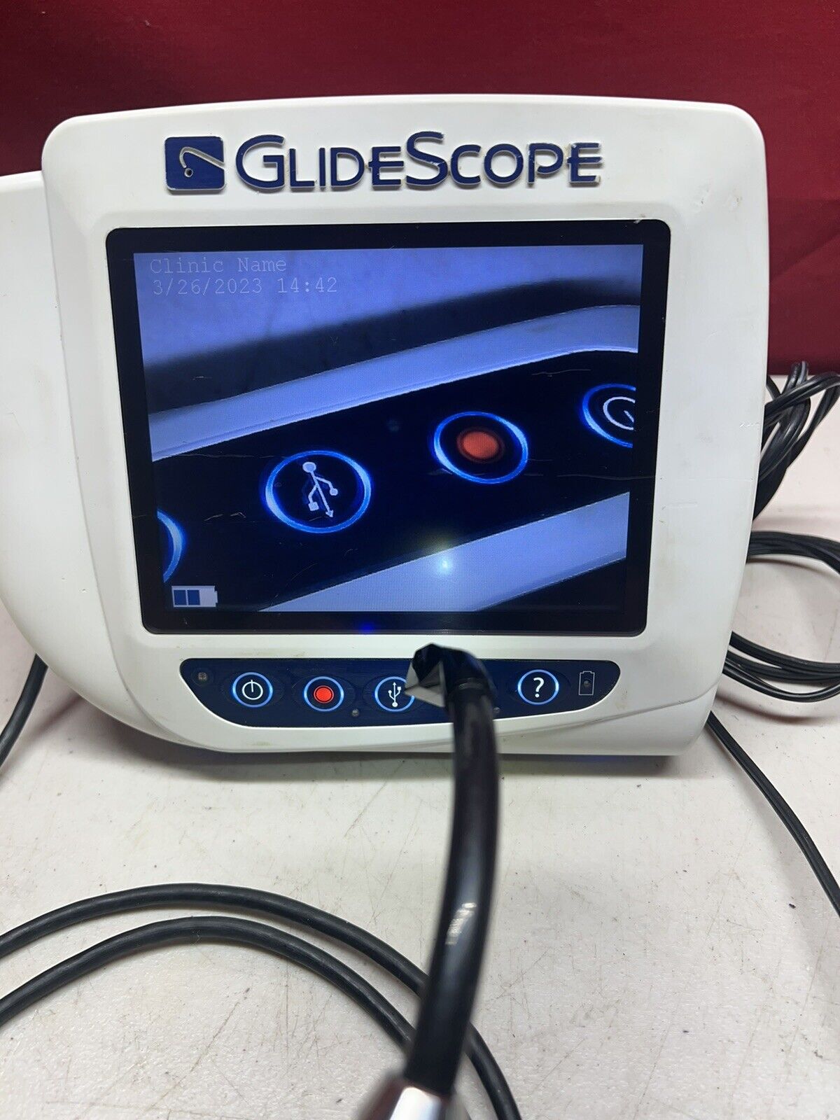 Verathon Glidescope Cobalt AVL Video Laryngoscope Monitor w/ 3-4 baton