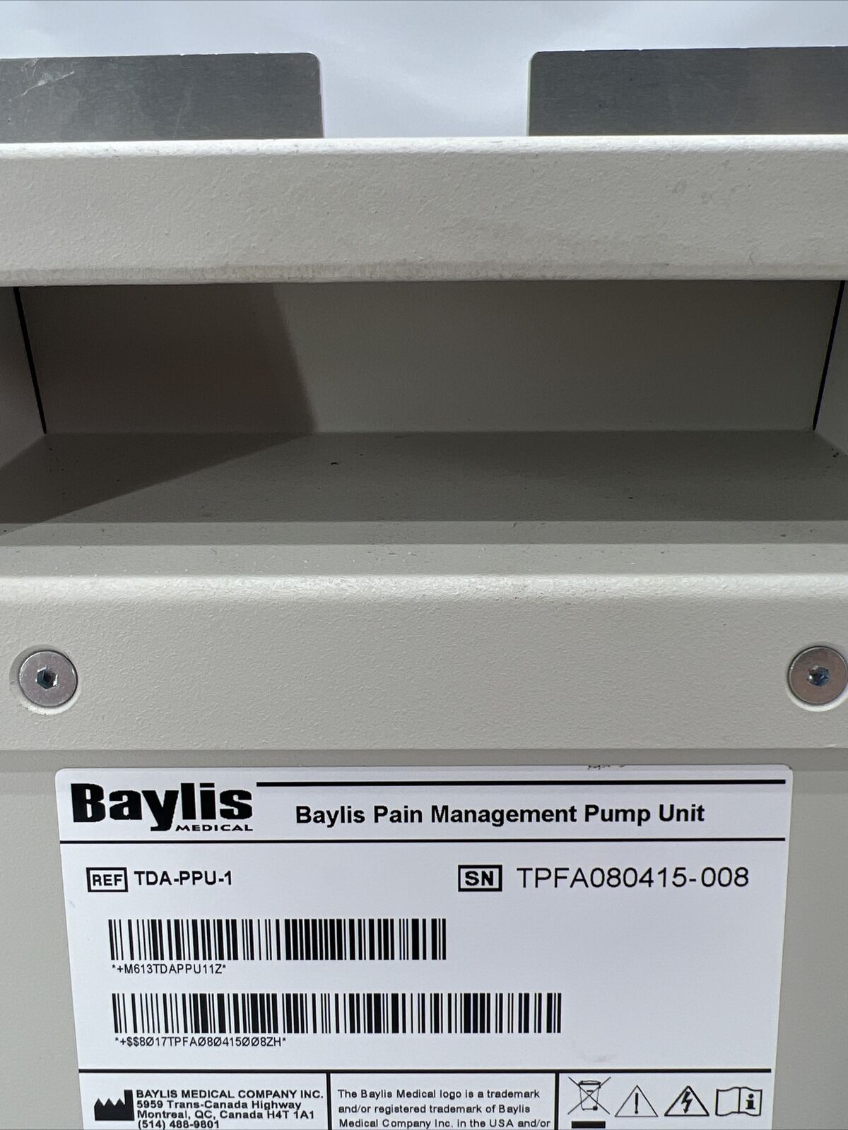 Baylis TDA-PPU-1 Pain Management Pump