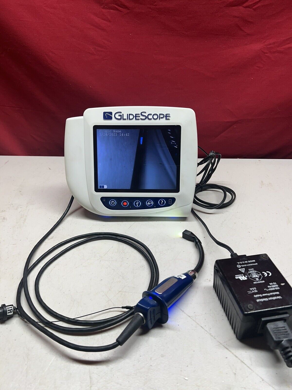 Verathon Glidescope Cobalt AVL Video Laryngoscope Monitor w/ 3-4 baton