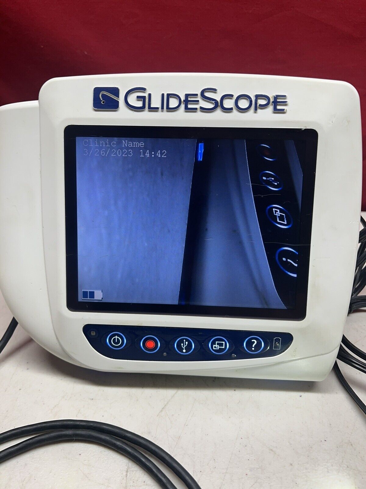 Verathon Glidescope Cobalt AVL Video Laryngoscope Monitor w/ 3-4 baton