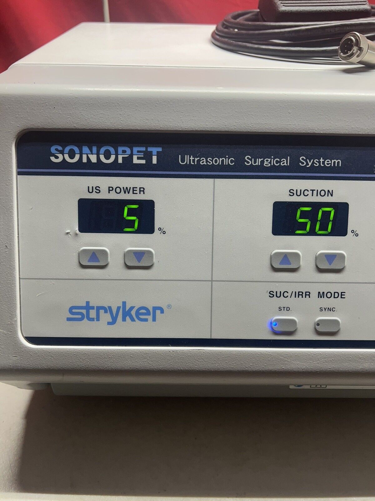 STRYKER SONOPET UST-2001 ULTRASONIC SURGICAL SYSTEM