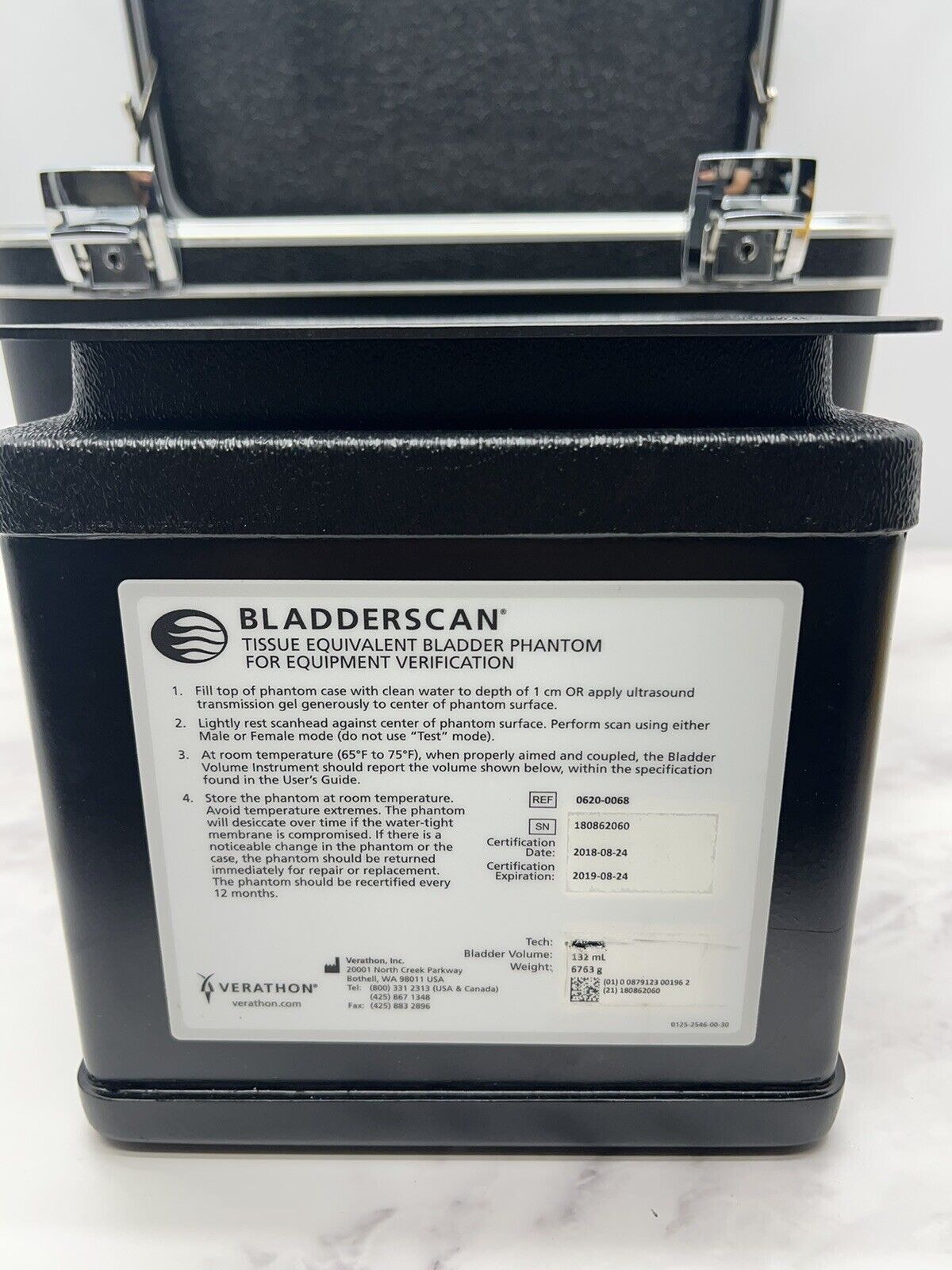 Verathon Ref 0620-0068 Scan Tissue Equivalent Bladder Phantom W/ Case ...