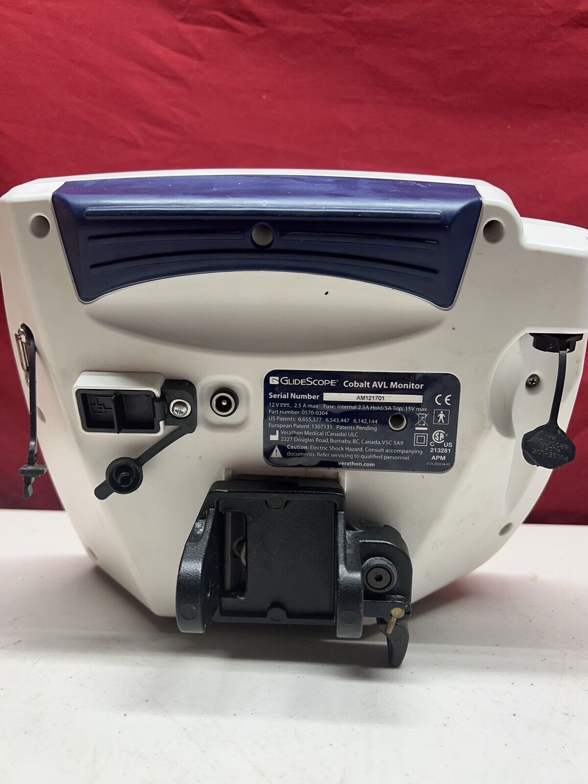 Verathon Glidescope Cobalt AVL Video Laryngoscope Monitor w/ 3-4 baton