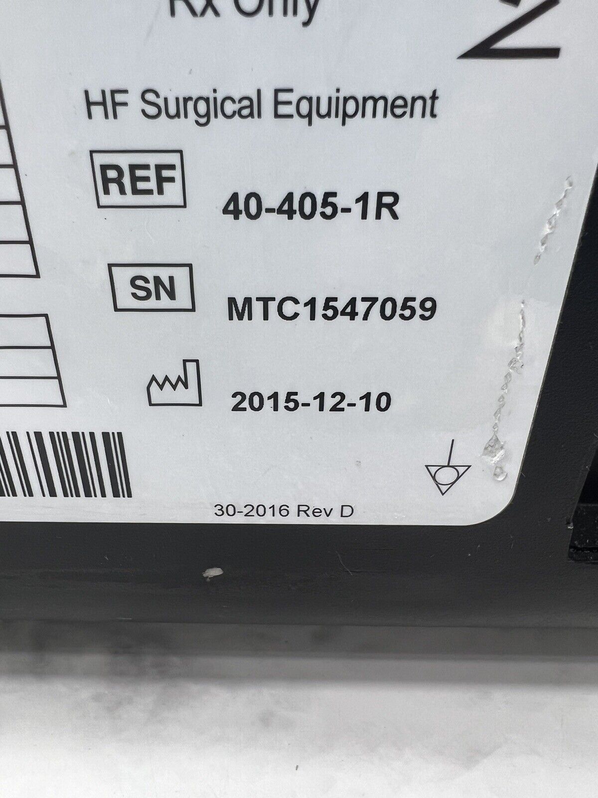 Medtronic AEX Generator 40-405-1 Plasmablade Aquamantys SW V 3.0